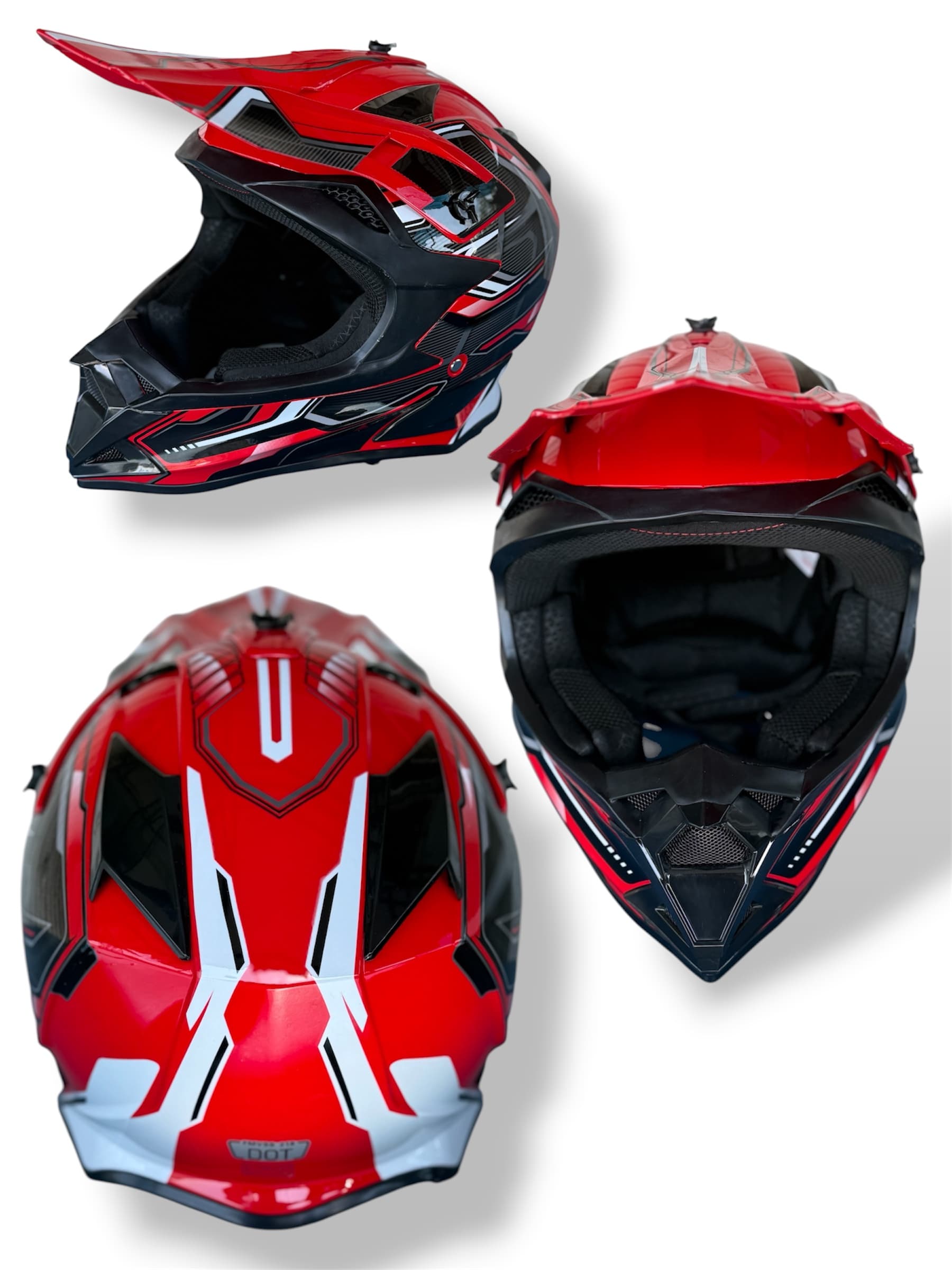 CASCA PROTECTIE ROSU/NEGRU GLOSS