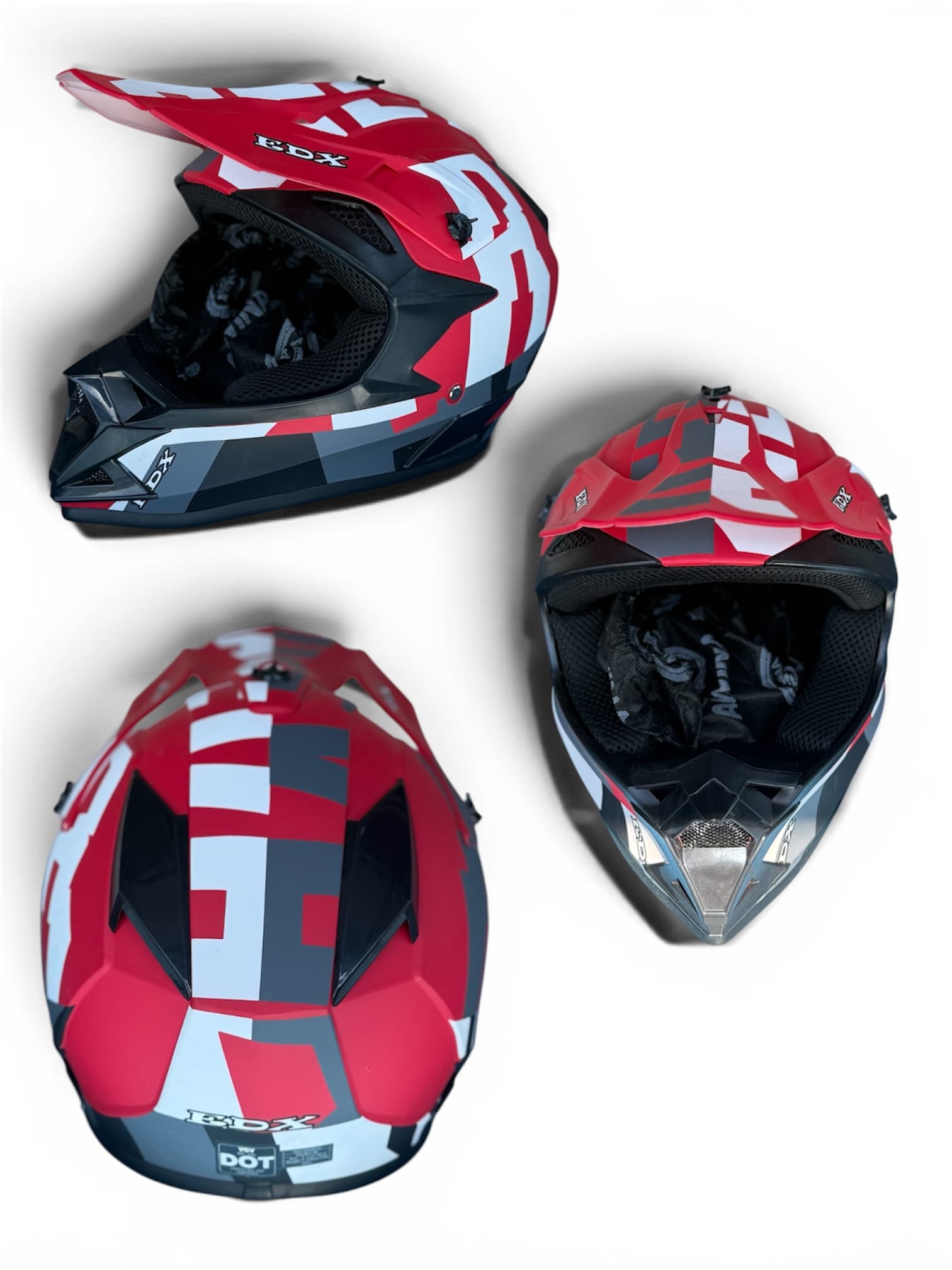 CASCA PROTECTIE ROSU/NEGRU MATTE